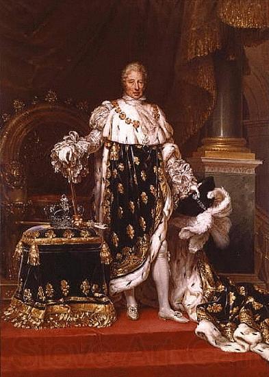 unknow artist Portrait de Charles X en costume de sacre Spain oil painting art